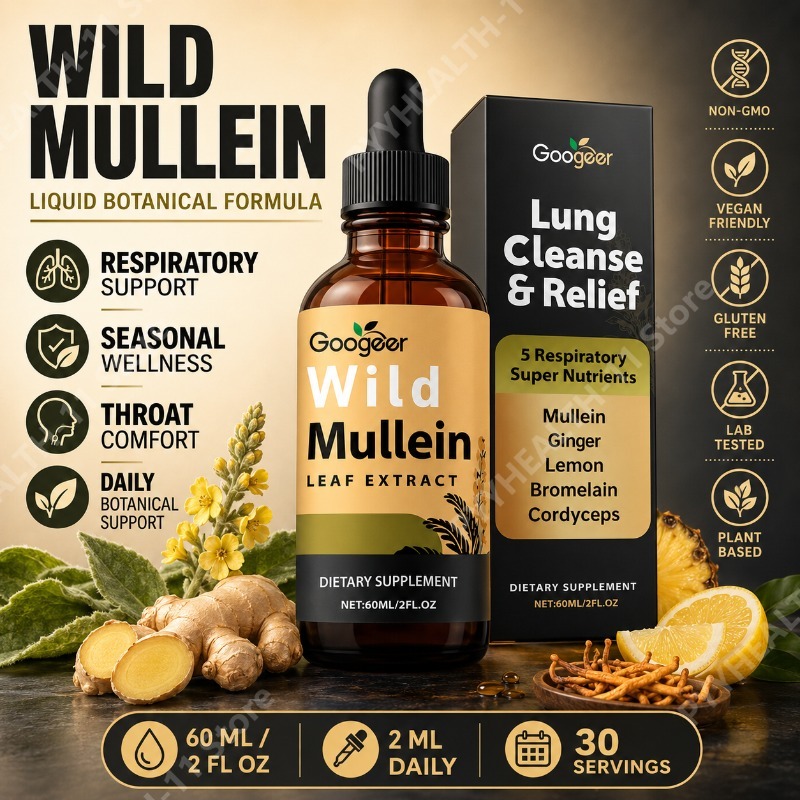 Herbal And Wellness - Mullein Vloeibare Druppels Kruidenmengsel met Gember