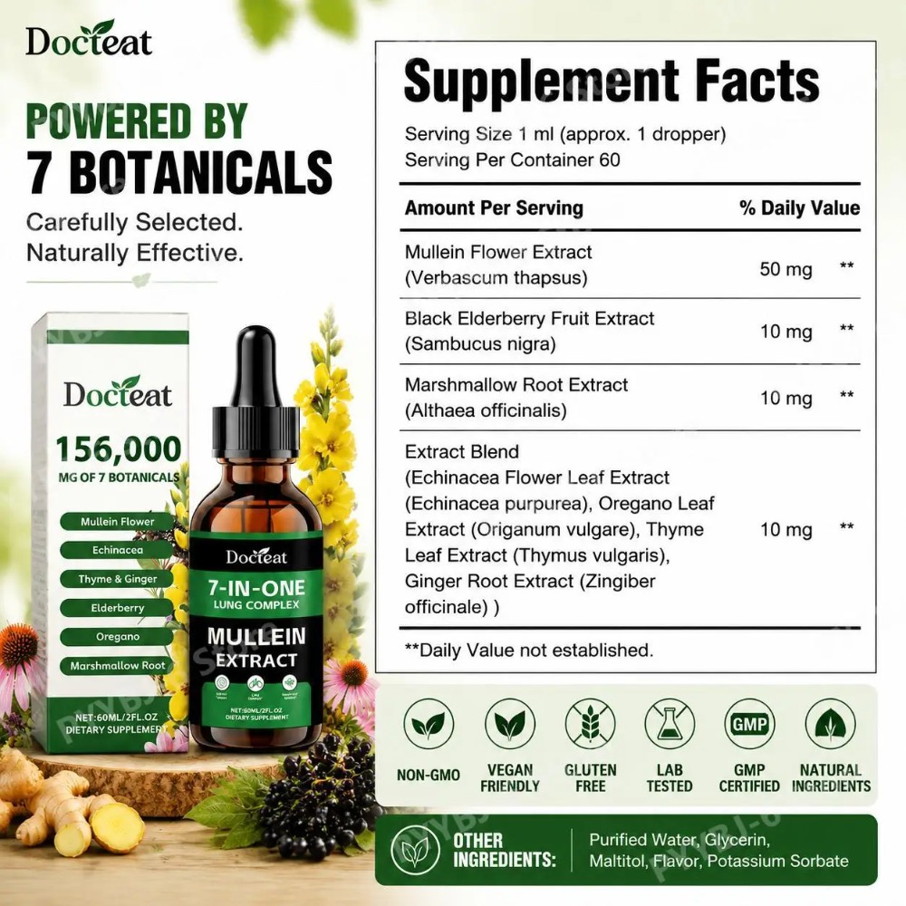 Docteat 7-in-1 Mullein Extract - Herbal And Wellness recensie en prijs
